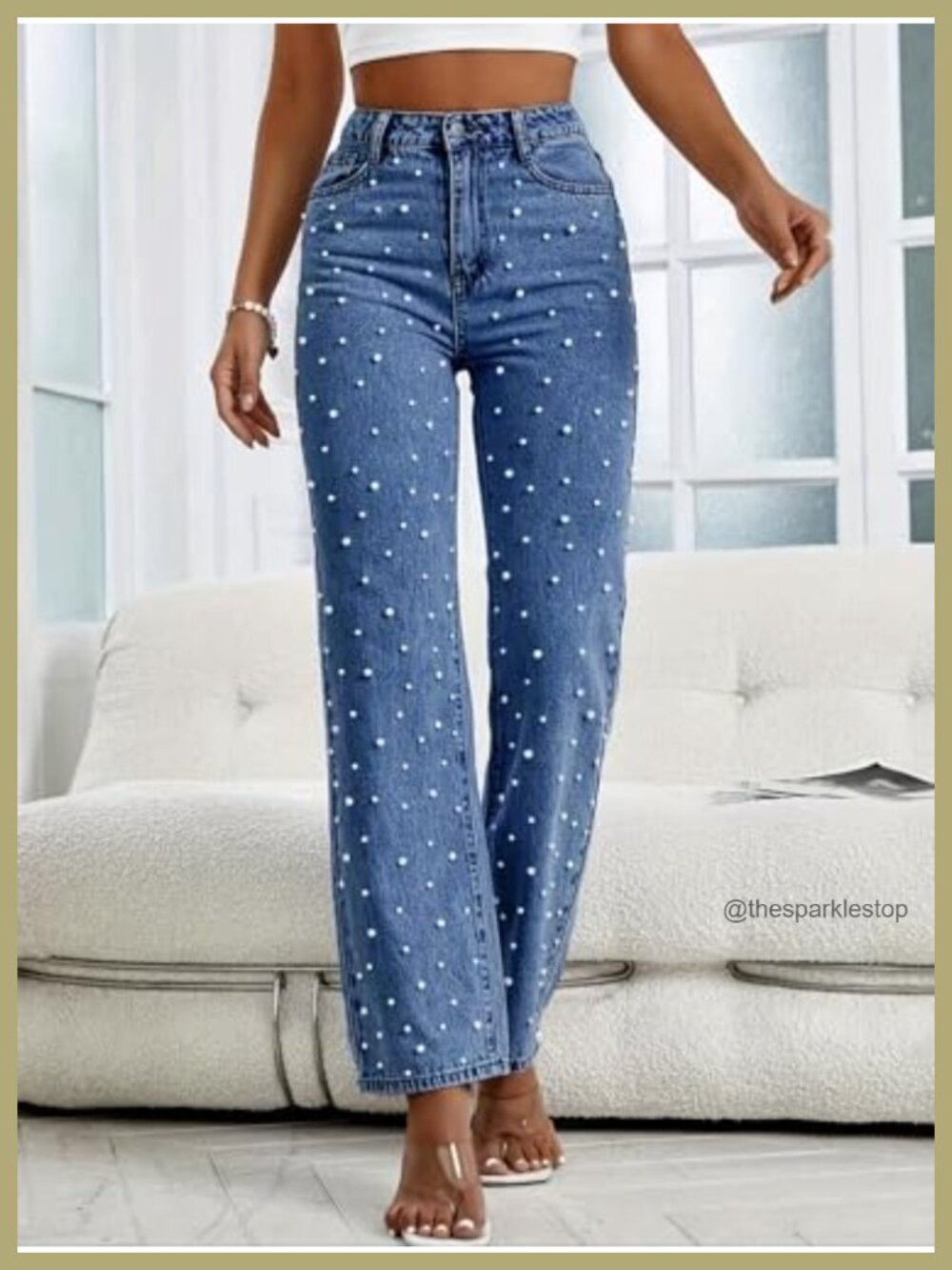 High Waisted Baggy Wide Straight Leg Jeans - Picture 4 of 6